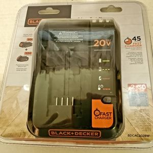 Black & Decker BDCAC202B 20V Max 2 Amp Lithium Battery Fast Charger - Black